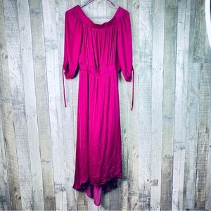 INC. International Concepts Size Medium Cranberry Color Off The Shoulder Dress